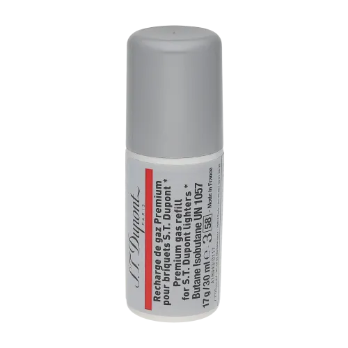 Vue de face d'une cartouche de recharge de gaz S.T. Dupont originale