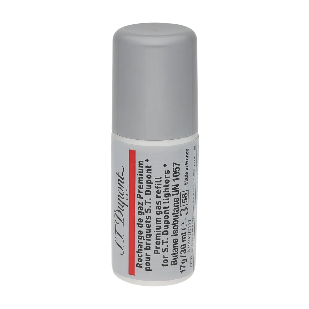 Vue de face d'une cartouche de recharge de gaz S.T. Dupont originale
