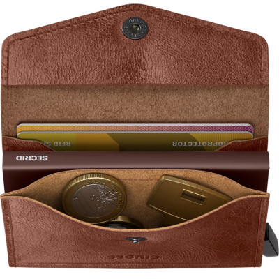 SECRID ENVELOPPE WALLET VINTAGE COGNAC