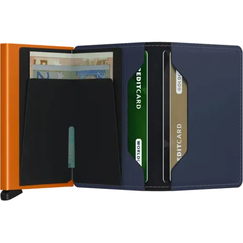 SECRID SLIMWALLET MATTE NIGHTBLUE & ORANGE