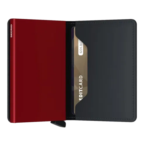 SECRID SLIMWALLET MATTE BLACK & RED