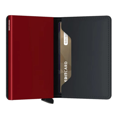 SECRID SLIMWALLET MATTE BLACK & RED
