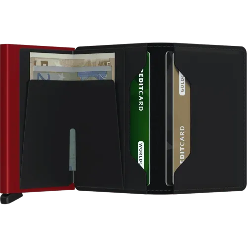 SECRID SLIMWALLET MATTE BLACK & RED