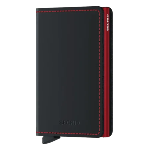 SECRID SLIMWALLET MATTE BLACK & RED