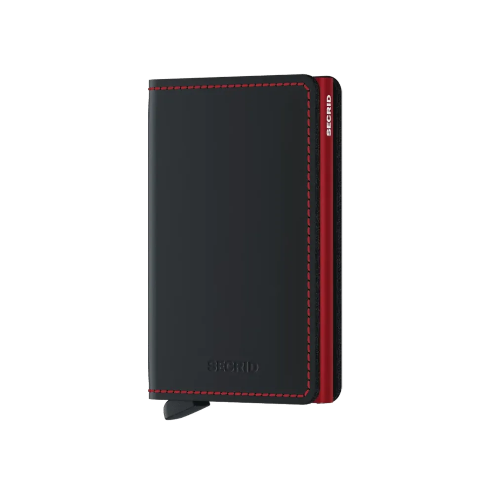 SECRID SLIMWALLET MATTE BLACK & RED