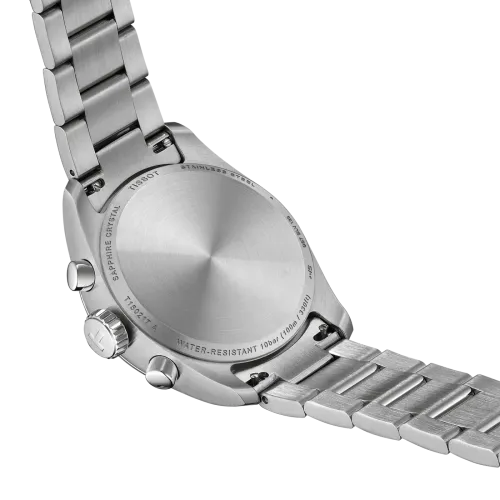 MONTRE TISSOT PR 100 36MM CADRAN NACRE BLEUE BRACELET BI‑COLOR MÉTAL