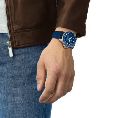 MONTRE TISSOT SEASTAR 2000 44 MM CADRAN DÉGRADÉ BLEU BRACELET CAOUTCHOUC BLEU