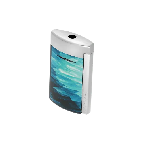 ST DUPONT BRIQUET MINIJET BLEU BRIQUET LAQUÉ GÉODE BLEU