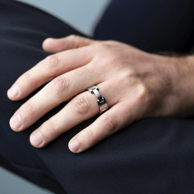 HERBELIN BAGUE CAP CAMARAT ACIER BROSSÉ