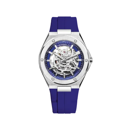 MONTRE HERBELIN CAP CAMARAT AUTOMATIQUE SQUELETTE BLEU