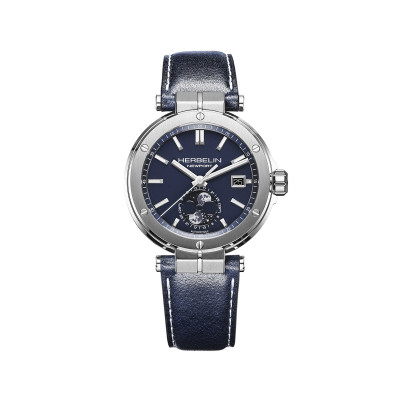 MONTRE HERBELIN NEWPORT AUTOMATIQUE PHASES DE LUNE BLEU