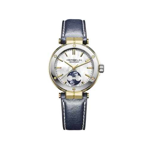 MONTRE HERBELIN NEWPORT AUTOMATIQUE LADY PHASES DE LUNE NACRE