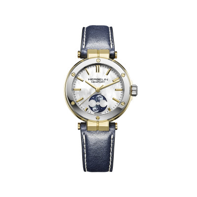 MONTRE HERBELIN NEWPORT AUTOMATIQUE LADY PHASES DE LUNE NACRE