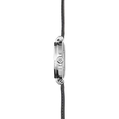 MONTRE HERBELIN INSPIRATION AUTOMATIQUE PHASE DE LUNE ACIER & CUIR GRIS