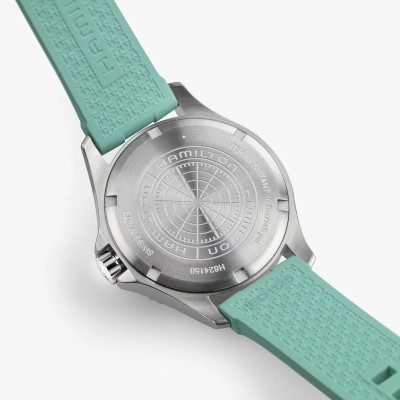 MONTRE HAMILTON KHAKI NAVY SCUBA 40 MM BRACELET TURQUOISE SAISISSANT