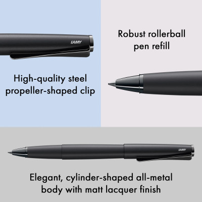 STYLO LAMY STUDIO ROLLERBALL PEN LX-ALL-BLACK