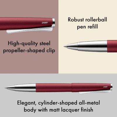 STYLO LAMY STUDIO ROLLERBALL PEN ROYAL RED