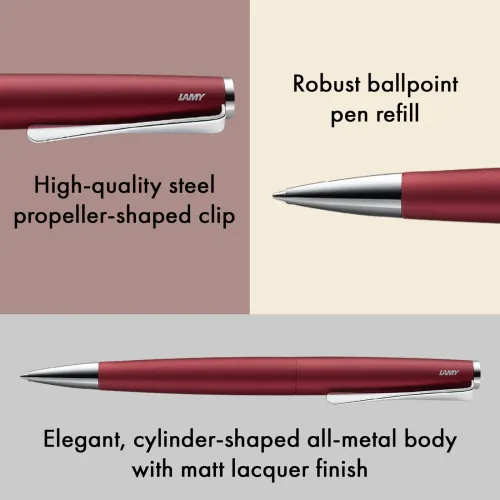 STYLO BILLE LAMY STUDIO ROUGE MAT