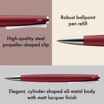 STYLO BILLE LAMY STUDIO ROUGE MAT