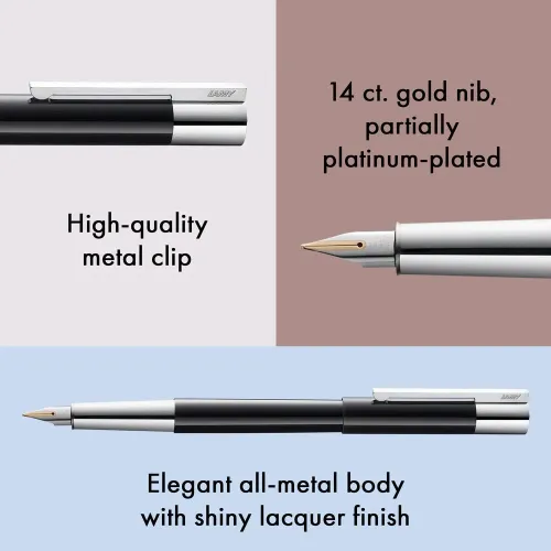 STYLO PLUME LAMY SCALA NOIR BRILLANT PLUME
