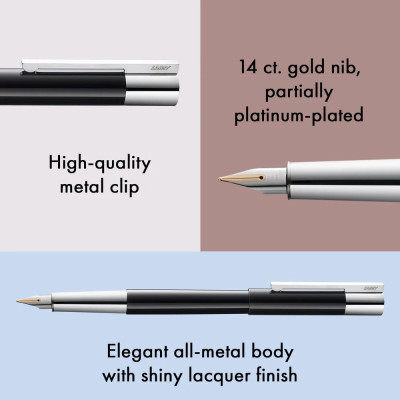 STYLO PLUME LAMY SCALA NOIR BRILLANT PLUME