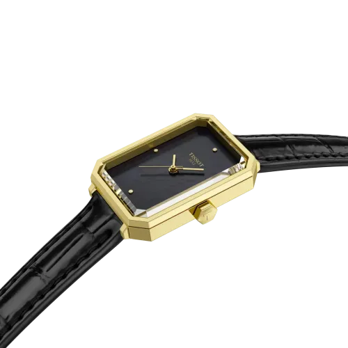 TISSOT PRX 30 MM CADRAN NOIR BRACELET EN CUIR NOIR
