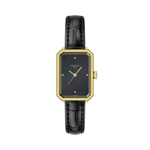 TISSOT PRX 30 MM CADRAN NOIR BRACELET EN CUIR NOIR