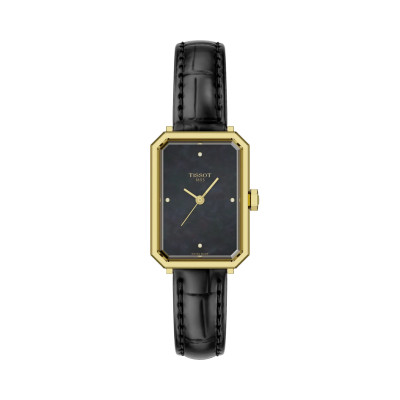 TISSOT PRX 30 MM CADRAN NOIR BRACELET EN CUIR NOIR