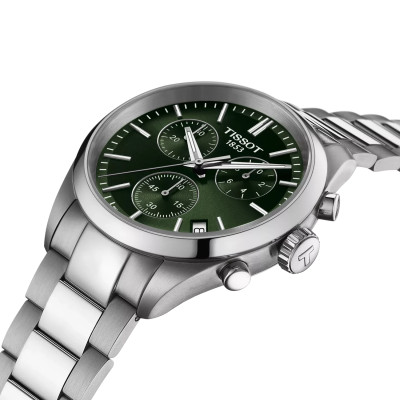TISSOT PR 100 40MM CADRAN VERT BRACELET BOÎTIER ACIER
