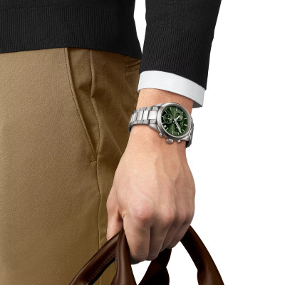 TISSOT PR 100 40MM CADRAN VERT BRACELET BOÎTIER ACIER
