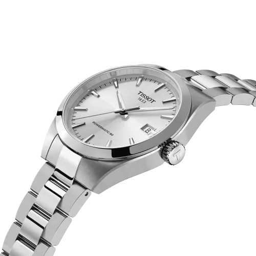 Photo montrant l'intégralité de la montre Montre Tissot Gentleman 38mm Cadran Argenté Bracelet Métal