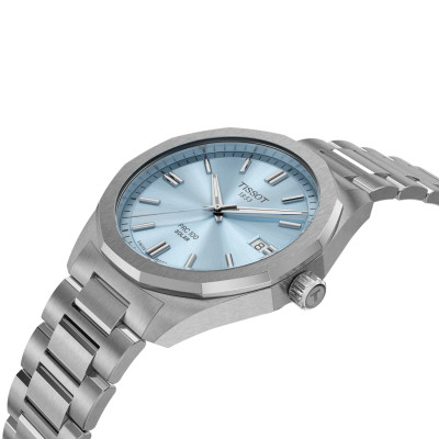 MONTRE TISSOT PRC 100 SOLAR 39MM CADRAN BLEU GLACÉ BRACELET GRIS
