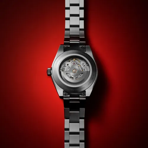 Photo montrant l'intégralité de la montre Montre Tissot Gentleman 38mm Cadran Vert Bracelet Argenté