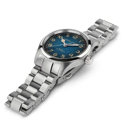 MONTRE HAMILTON KHAKI FIELD MURPH 38 MM BRACELET MÉTAL ARGENTÉ