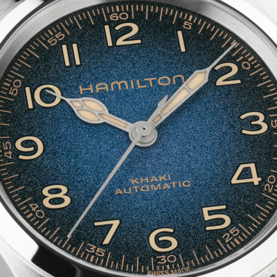 MONTRE HAMILTON KHAKI FIELD MURPH 38 MM BRACELET MÉTAL ARGENTÉ