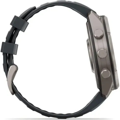 MONTRE GARMIN FĒNIX® 9 PRO 47 MM IN REACH TITANIUM AVEC BRACELET EN SILICONE GRAPHITE NOIR