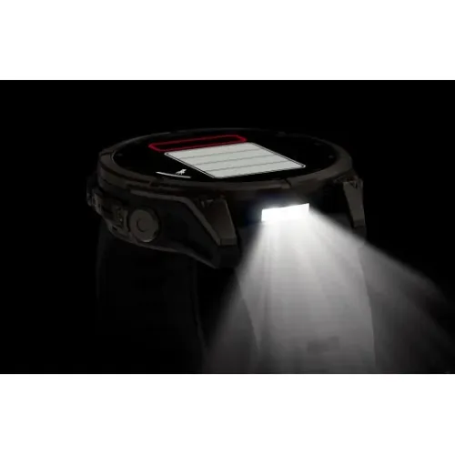 MONTRE GARMIN FĒNIX® 9 PRO 47 MM INREACH TITANIUM AVEC REVÊTEMENT CARBON GRAY DLC ET BRACELET EN SILICONE NOIR