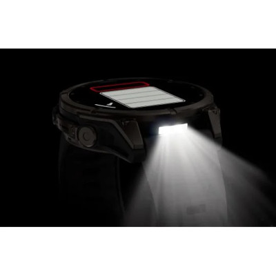 MONTRE GARMIN FĒNIX® 9 PRO 47 MM INREACH TITANIUM AVEC REVÊTEMENT CARBON GRAY DLC ET BRACELET EN SILICONE NOIR