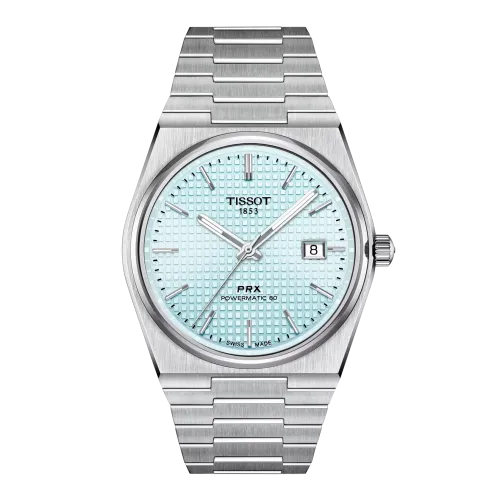 TISSOT PRX 40 MM POWERMATIC 80 AUTOMATIQUE CADRAN BLEU CLAIR
