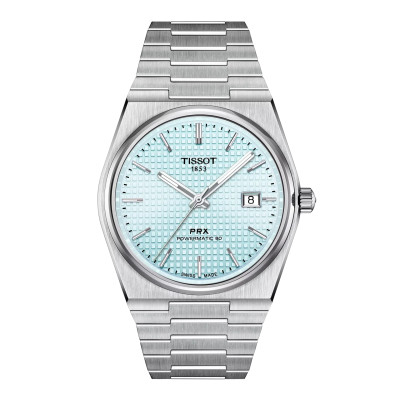 TISSOT PRX 40 MM POWERMATIC 80 AUTOMATIQUE CADRAN BLEU CLAIR