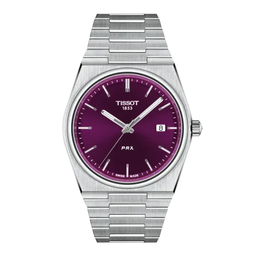 MONTRE TISSOT PRX 40MM CADRAN VIOLET BRACELET ACIER