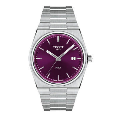 MONTRE TISSOT PRX 40MM CADRAN VIOLET BRACELET ACIER