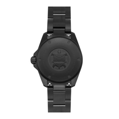 MONTRE DS ACTION DIVER 38 MM CADRAN NOIR BRACELET MÉTAL NOIR CAOUTCHOUC ORANGE