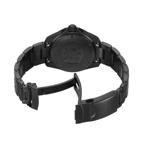 MONTRE DS ACTION DIVER 38 MM CADRAN NOIR BRACELET MÉTAL NOIR CAOUTCHOUC ORANGE