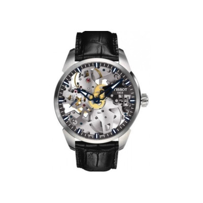 Tissot T-Complication homme mouvement mécanique squelette 