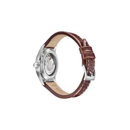 Hamilton  montre khaki field 38mm automatique cadran noir bracelet cuir