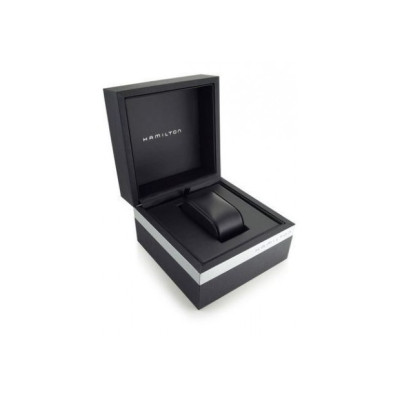 Hamilton  montre khaki field 38mm automatique cadran noir bracelet cuir