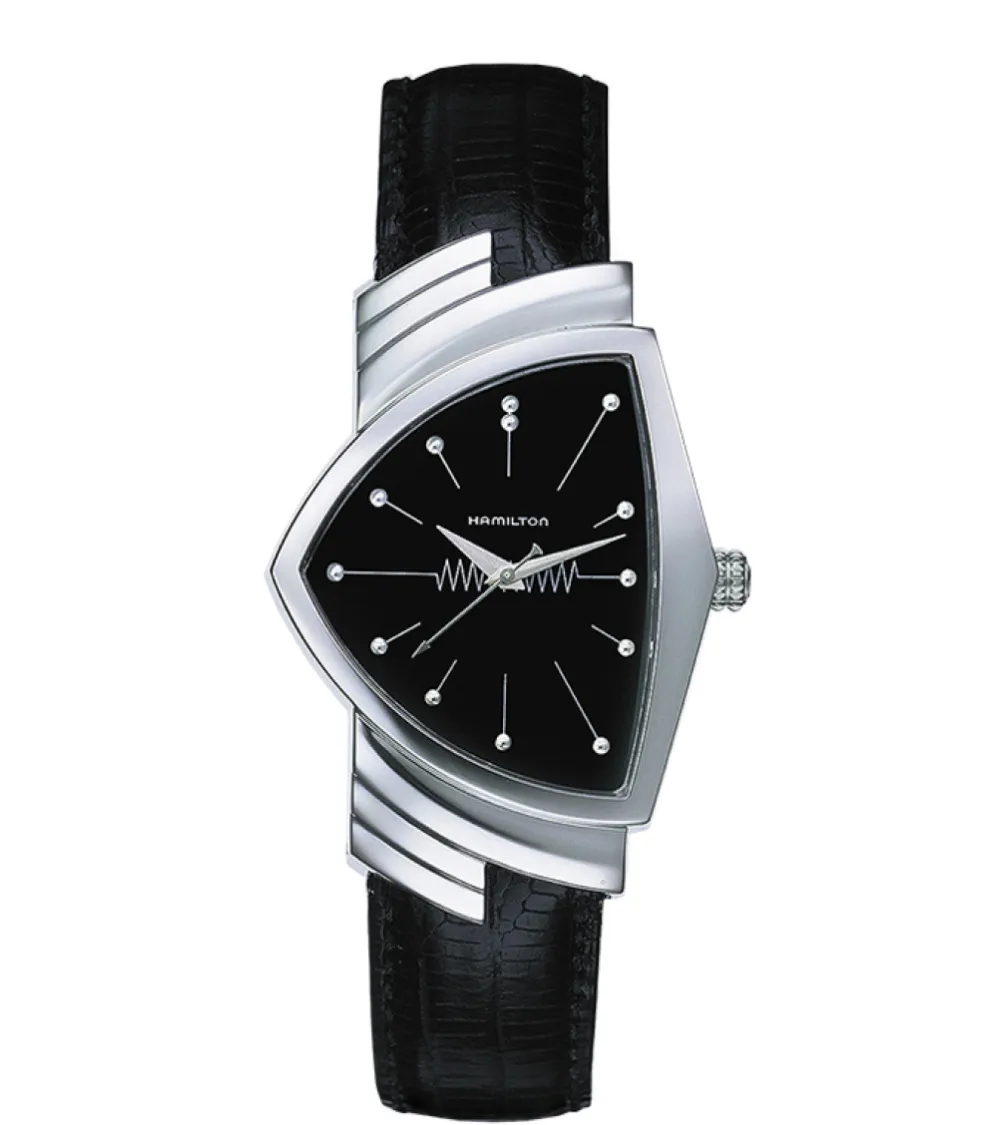  Montre Hamilton ventura quartz,bracelet cuir 
