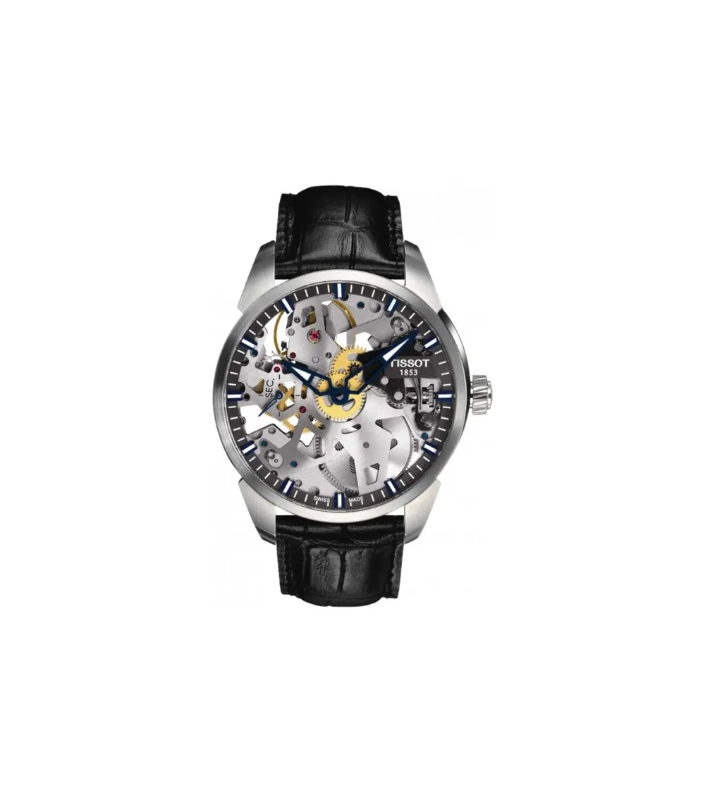 Tissot T-Complication homme mouvement mécanique squelette 