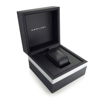 Hamilton jazzmaster open heart automatique fond gris bracelet cuir